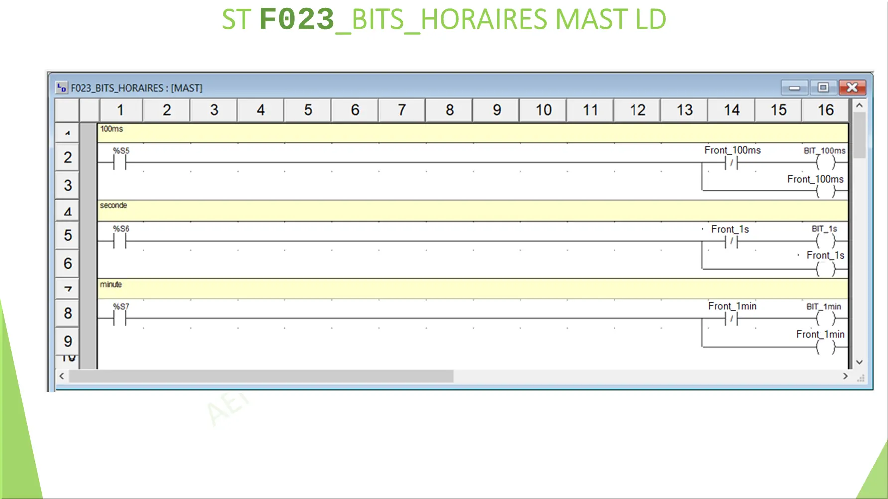 ST F023_BITS_HORAIRES MAST LD